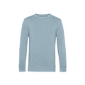 Blue Fog - Front - B&C Mens Organic Crew Neck Sweat