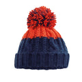 Oxford Navy-Fire Red - Back - Beechfield Unisex Adult Apres Beanie