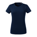 French Navy - Front - Russell Womens-Ladies Heavyweight Short-Sleeved T-Shirt