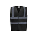 Black - Front - Yoko Mens High-Vis Waistcoat