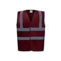 Maroon - Front - Yoko Mens High-Vis Waistcoat