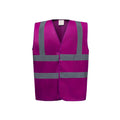 Raspberry - Front - Yoko Mens High-Vis Waistcoat