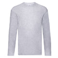 Heather Grey - Front - Fruit of the Loom Mens Iconic 150 Classic Long-Sleeved T-Shirt