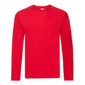 Red - Front - Fruit of the Loom Mens Iconic 150 Classic Long-Sleeved T-Shirt