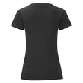 Black - Back - Fruit of the Loom Girls Iconic 150 T-Shirt