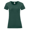 Forest Green - Front - Fruit of the Loom Girls Iconic 150 T-Shirt