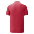 Heather Red - Back - Fruit Of The Loom Mens Iconic Polo Shirt