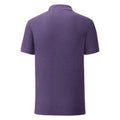 Heather Purple - Back - Fruit Of The Loom Mens Iconic Polo Shirt