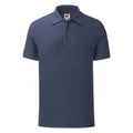 Heather Navy - Front - Fruit Of The Loom Mens Iconic Polo Shirt