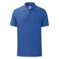 Royal Blue Heather - Front - Fruit Of The Loom Mens Iconic Polo Shirt