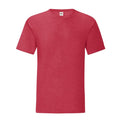 Red Heather - Front - Fruit Of The Loom Mens Iconic 150 T-Shirt