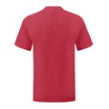 Red Heather - Back - Fruit Of The Loom Mens Iconic 150 T-Shirt