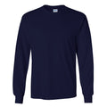 Cardinal - Side - Gildan Mens Plain Crew Neck Ultra Cotton Long Sleeve T-Shirt