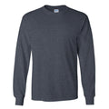 Dark Chocolate - Side - Gildan Mens Plain Crew Neck Ultra Cotton Long Sleeve T-Shirt