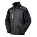 Black-Grey - Front - Result Womens-Ladies Compass Soft Shell Jacket