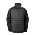 Black-Grey - Back - Result Womens-Ladies Compass Soft Shell Jacket