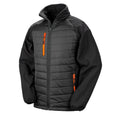 Black-Orange - Front - Result Womens-Ladies Compass Soft Shell Jacket