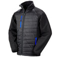 Black-Royal Blue - Front - Result Womens-Ladies Compass Soft Shell Jacket