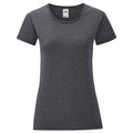 Dark Heather - Front - Fruit of the Loom Womens-Ladies Iconic 150 T-Shirt