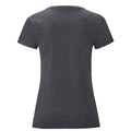 Dark Heather - Back - Fruit of the Loom Womens-Ladies Iconic 150 T-Shirt