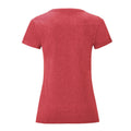 Red Heather - Back - Fruit of the Loom Womens-Ladies Iconic 150 T-Shirt