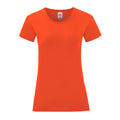 Flame - Front - Fruit of the Loom Womens-Ladies Iconic 150 T-Shirt