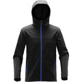 Black-Azure Blue - Front - Stormtech Mens Orbiter Softshell Hoodie