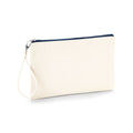 Natural-Navy - Front - Westford Mill Canvas Wristlet Pouch