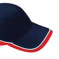 French Navy-Classic Red-White - Front - Beechfield Teamwear Competition Cap