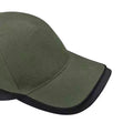 Olive Green-Black - Back - Beechfield Teamwear Competition Cap