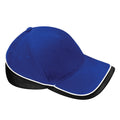 Bright Royal Blue-Black-White - Front - Beechfield Teamwear Competition Cap