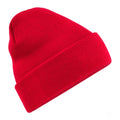 Burgundy - Side - Beechfield Original Recycled Cuffed Beanie