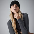 Black - Back - Beechfield Water Repellent Active Beanie