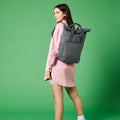 Graphite Grey - Back - Bagbase Roll Top Twin Handle Backpack