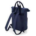 Navy Dusk - Side - Bagbase Roll Top Twin Handle Backpack