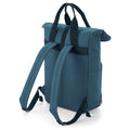 Airforce Blue - Side - Bagbase Roll Top Twin Handle Backpack