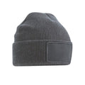 Graphite Grey - Back - Beechfield Thinsulate Removable Patch Beanie