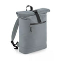 Pure Grey - Front - Bagbase Roll Top Recycled Backpack