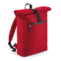 Classic Red - Front - Bagbase Roll Top Recycled Backpack