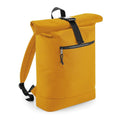 Mustard - Front - Bagbase Roll Top Recycled Backpack