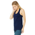 Navy Blue - Side - Bella + Canvas Womens-Ladies Racerback Tank Top