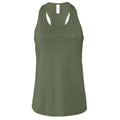 Military Green - Front - Bella + Canvas Womens-Ladies Racerback Tank Top