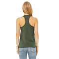 Military Green - Side - Bella + Canvas Womens-Ladies Racerback Tank Top