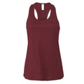 Maroon - Front - Bella + Canvas Womens-Ladies Racerback Tank Top