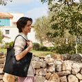 Black - Back - Westford Mill Maxi Recycled Cotton Tote Bag