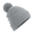 Grey - Back - Beechfield Snowstar Heather Thermal Water Repellent Beanie