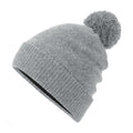 Grey - Side - Beechfield Snowstar Heather Thermal Water Repellent Beanie