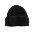 Black Marl - Back - Beechfield Unisex Adult Ribbed Beanie