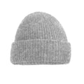 Grey Marl - Back - Beechfield Unisex Adult Ribbed Beanie