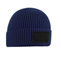 Oxford Navy-Black - Front - Beechfield Unisex Adult Patch Beanie